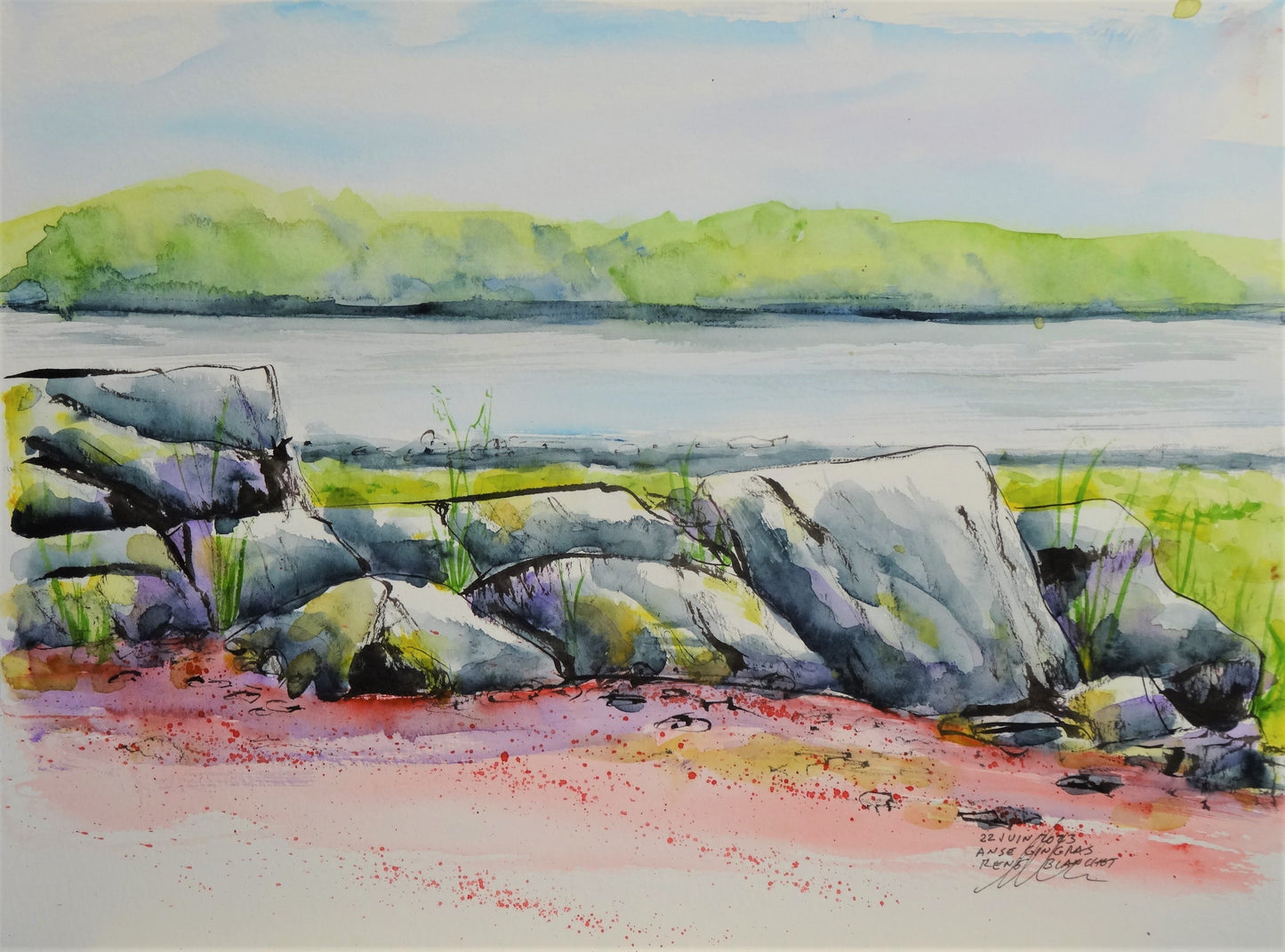 RBLA - Rangée de rochers de l'anse Gingras près de Québec, oeuvre originale de René Blanchet