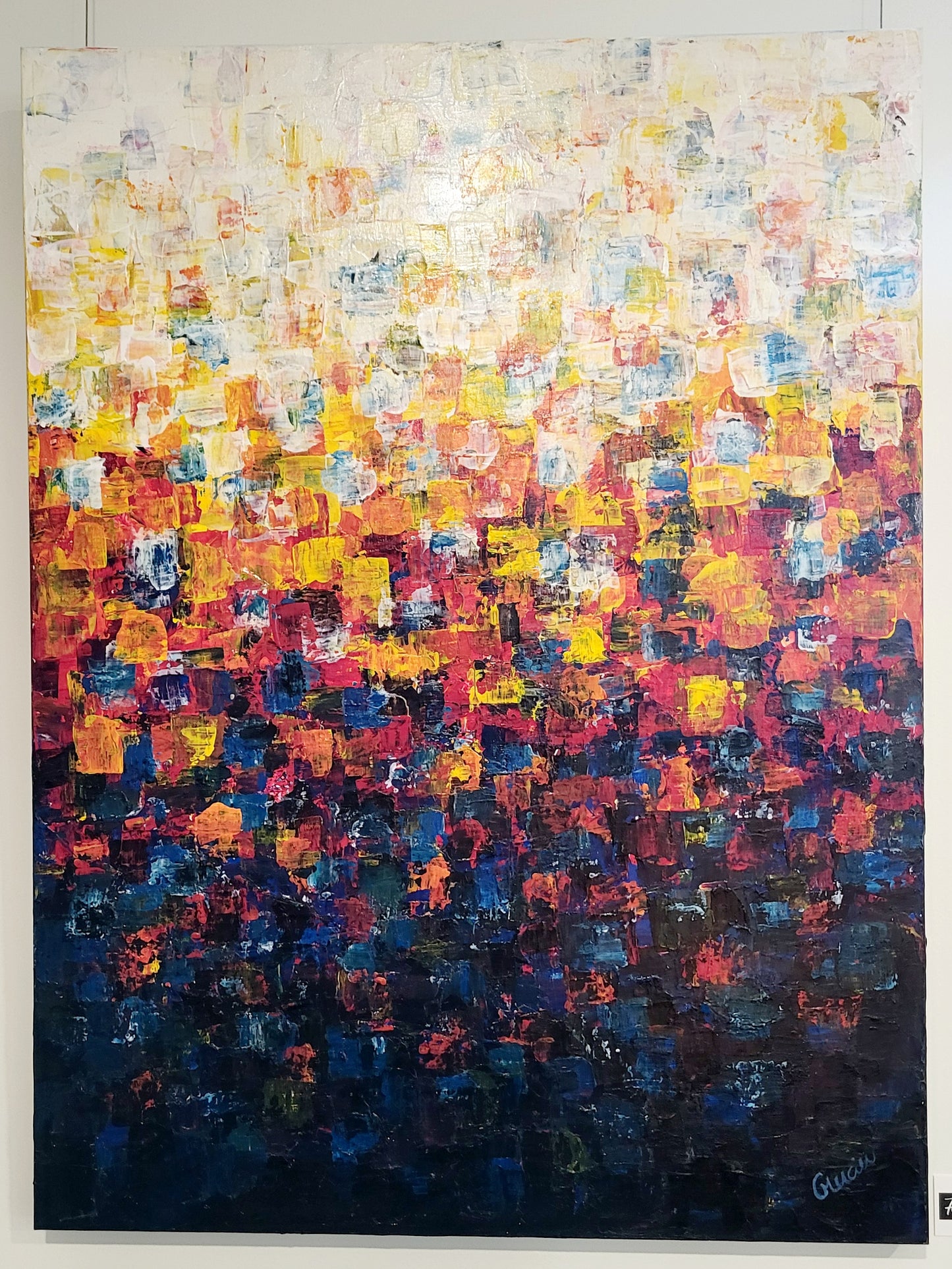 ''Émergence" tableau 40 x 30 à l'acrylique