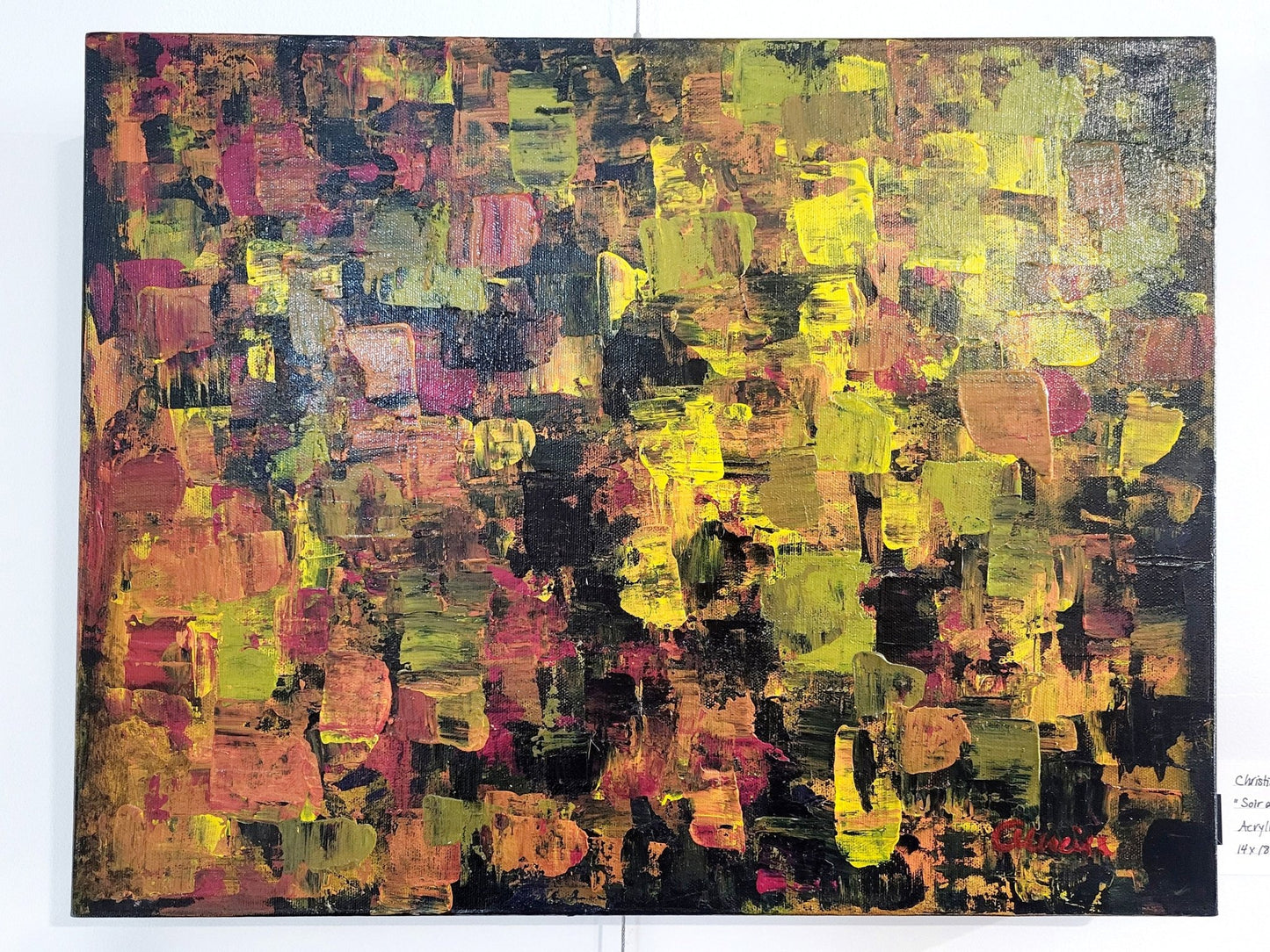 "Soir d'automne" tableau 14 x 18 à l'acrylique - Christine Mercier atelier - boutique - Christine Mercier art